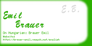 emil brauer business card